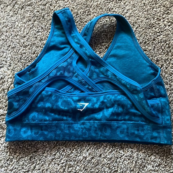 Gymshark women’s cheetah print animal adapt work outfit blue - Picture 4 of 6